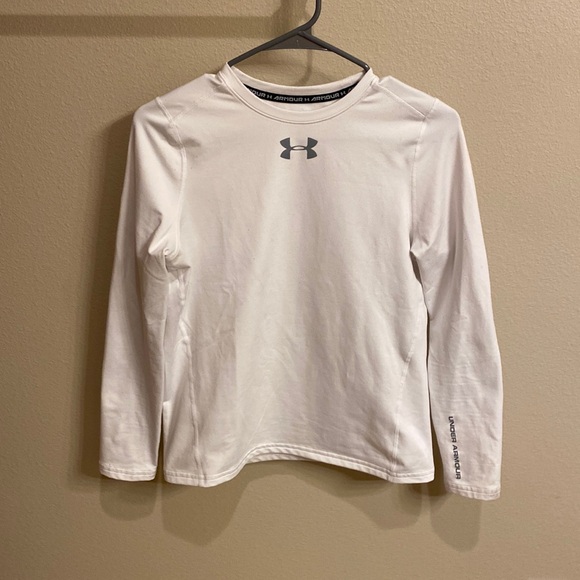 White long sleeve Under Armour cold gear compression shirt - Picture 1 of 3